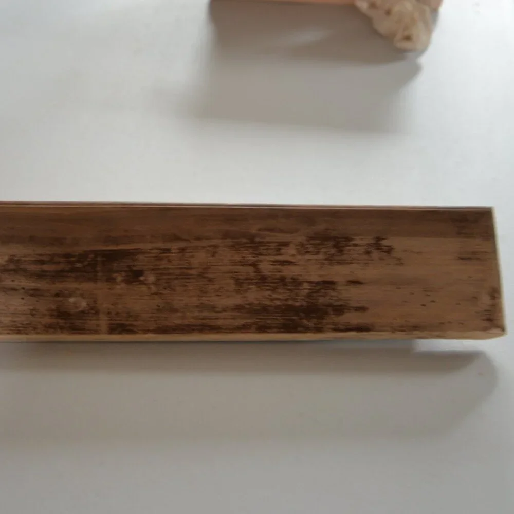 antique old primitive wall shelf solid wood ledge spice rack tigerwood ?